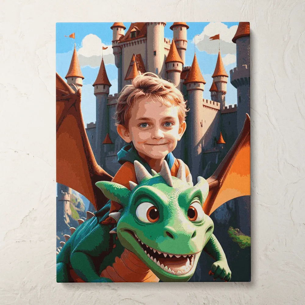 Zestaw do malowania po numerach „ ”Smoczy Jeździec”.