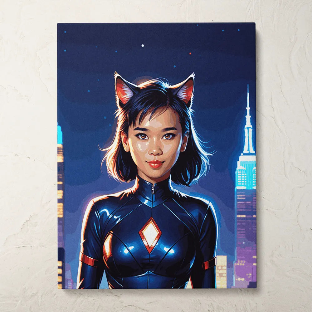 Zestaw do malowania po numerach „Kobieta Nocy”.