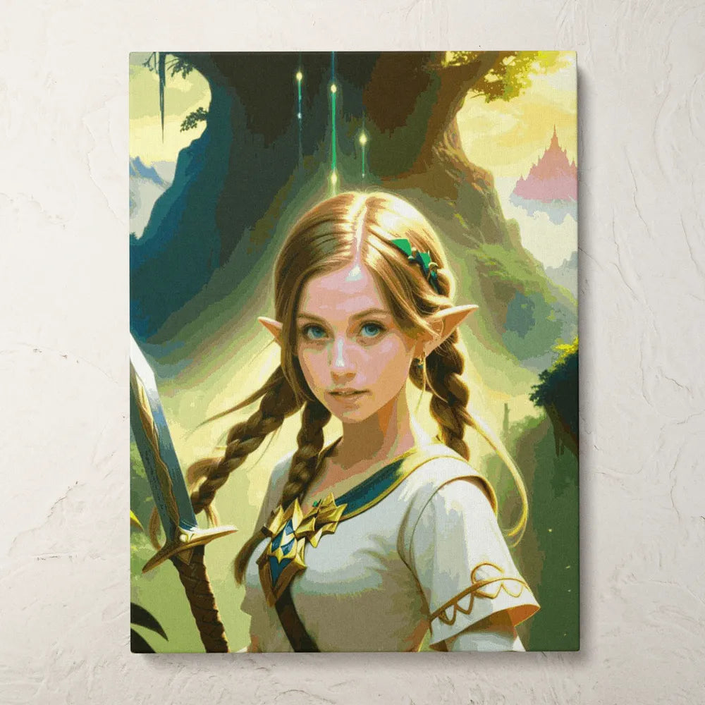 Zestaw do malowania po numerach „Zaczarowany elfi wojownik”.