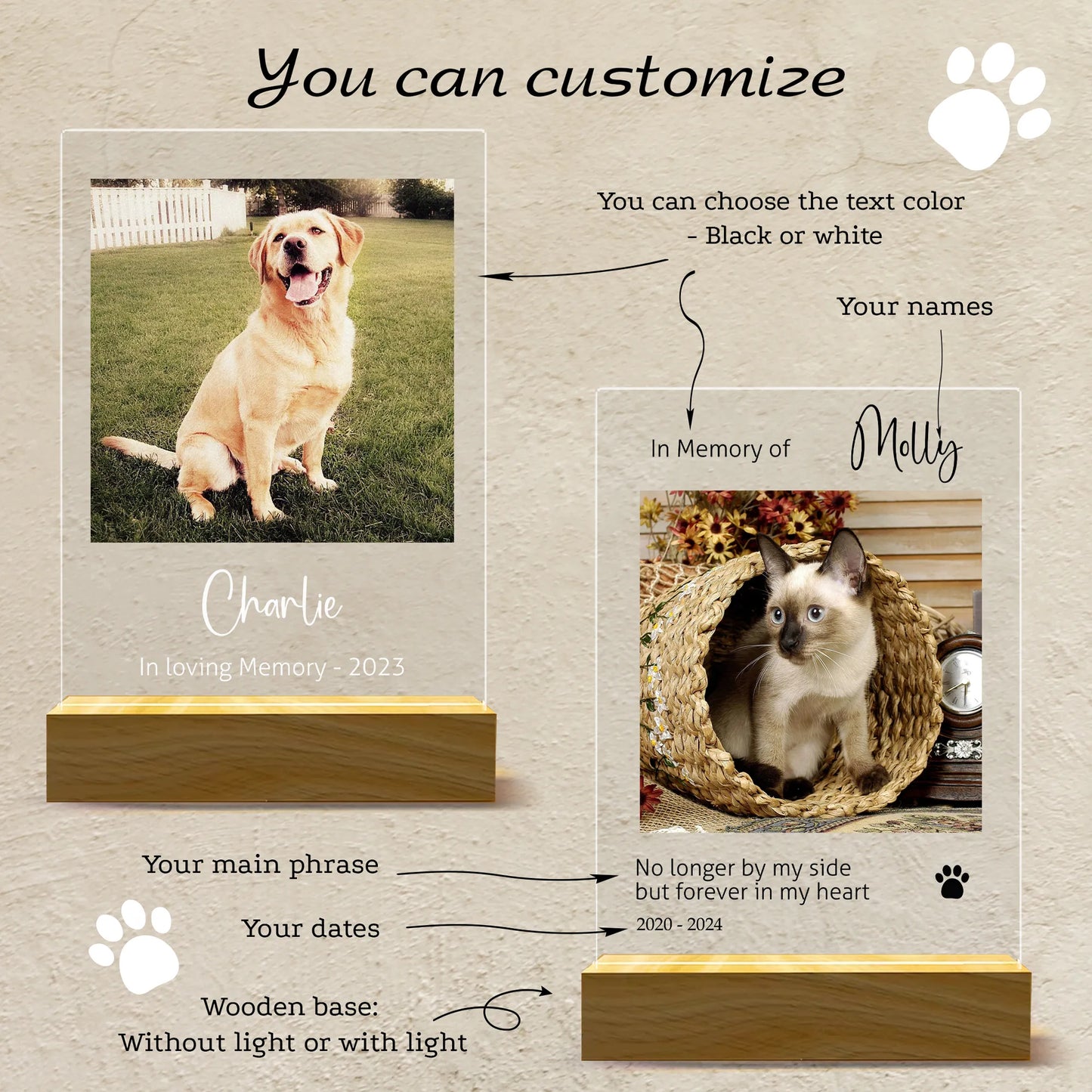 Tabliczka pamiątkowa dla zwierząt domowych
