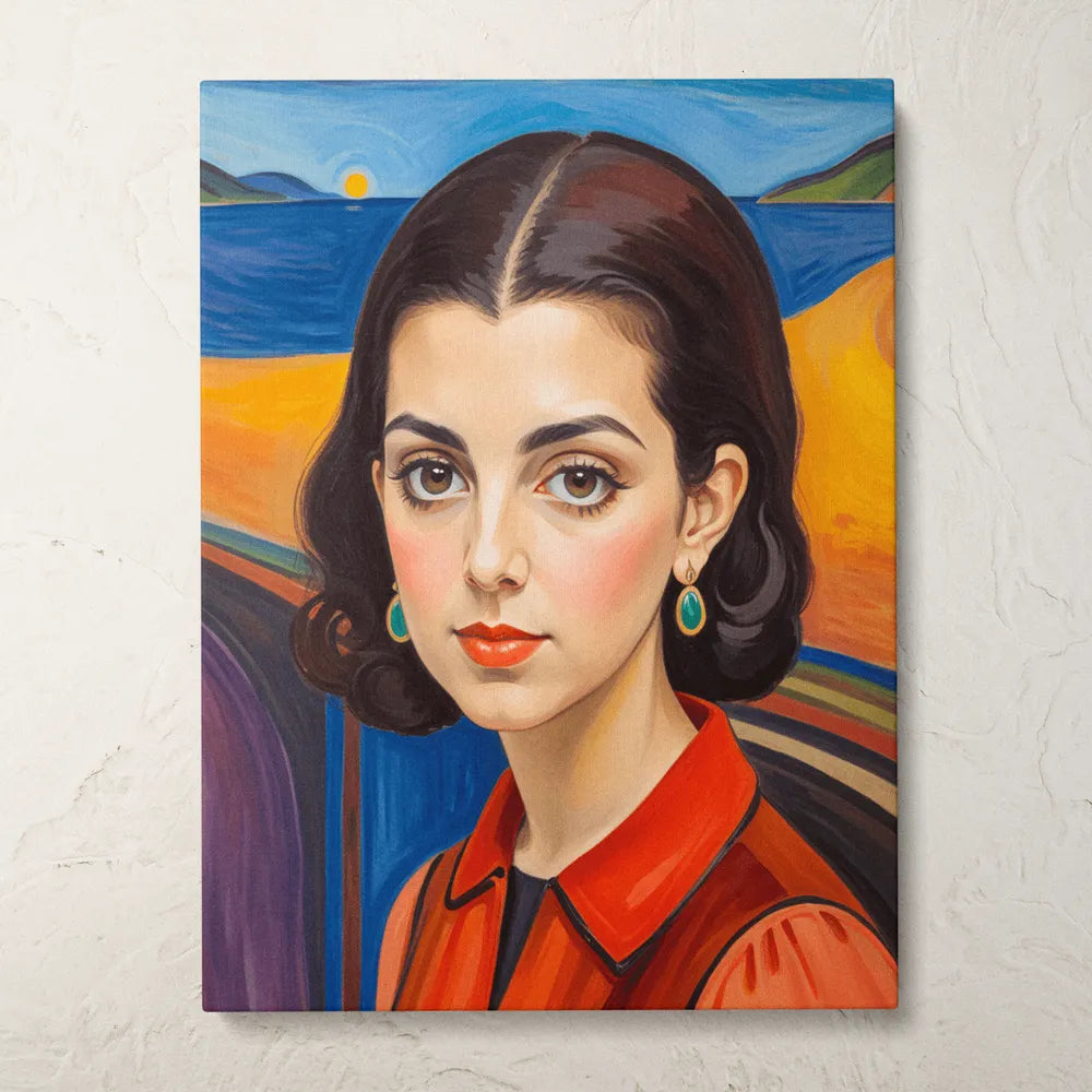 Zestaw do malowania po numerach „Coastal Mirage Portrait”.