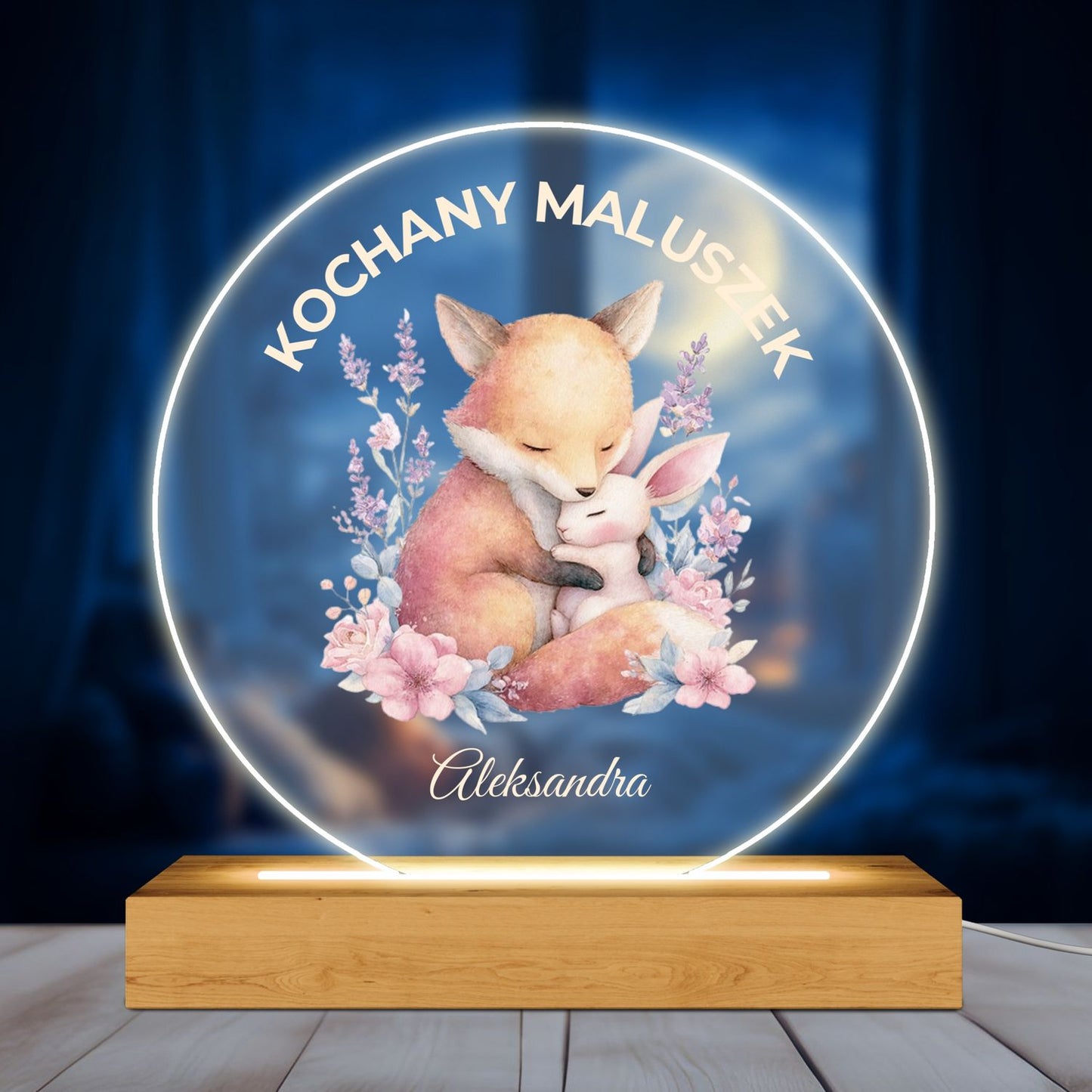 Personalizowana lampa akrylowa LED – Kochany Maluszek z imieniem