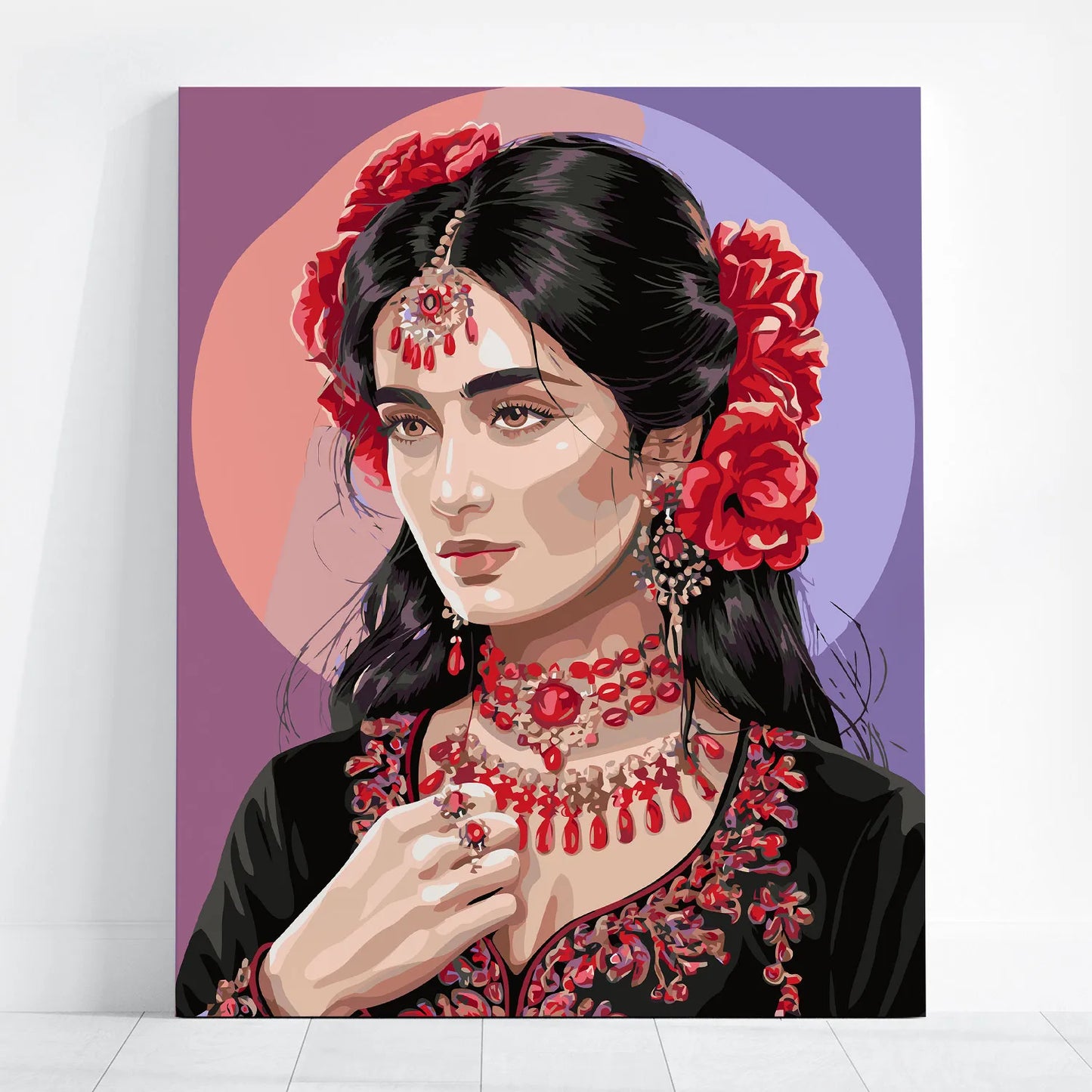 Obraz Po Numerach "Orientalna Piękność" – Malowanie po Numerach, Sztuka i Elegancja