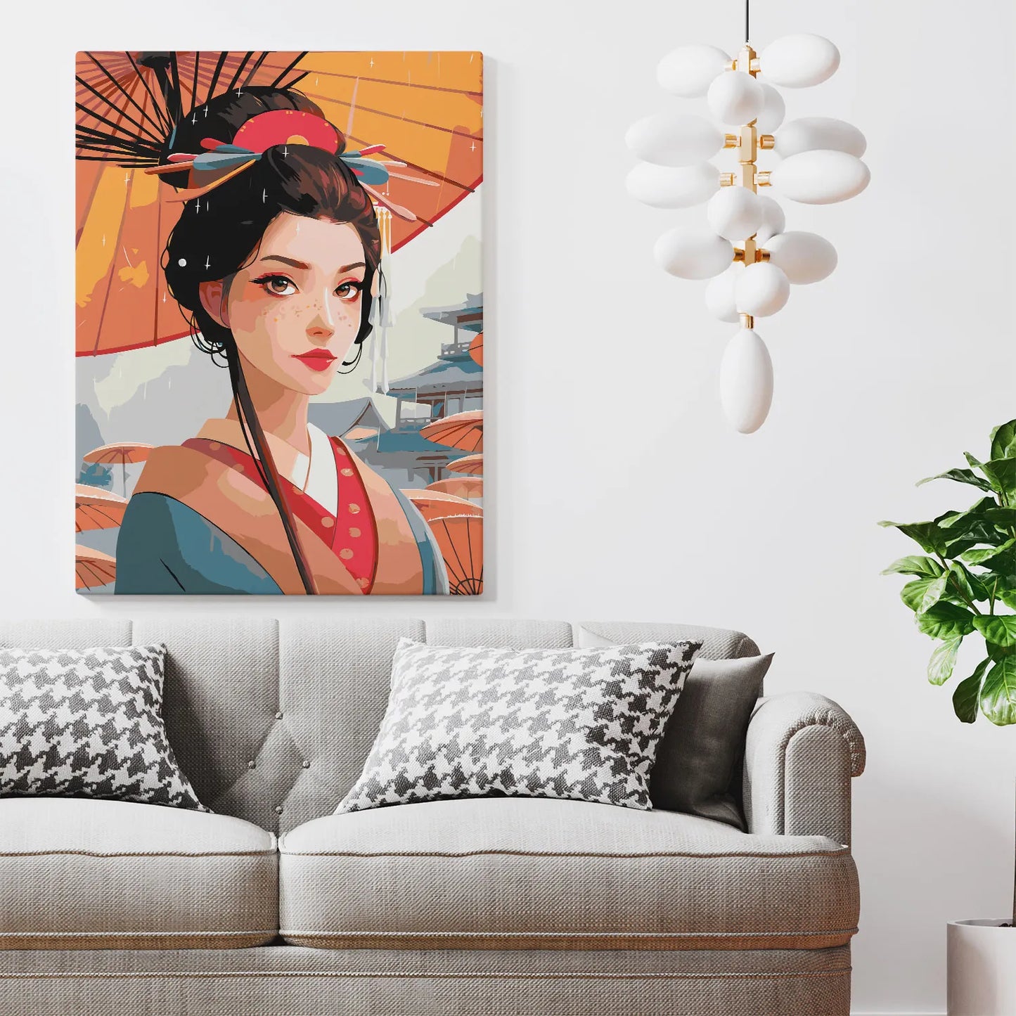 Obraz Po Numerach "Japońska Elegancja" – Malowanie po Numerach, Sztuka i Tradycja