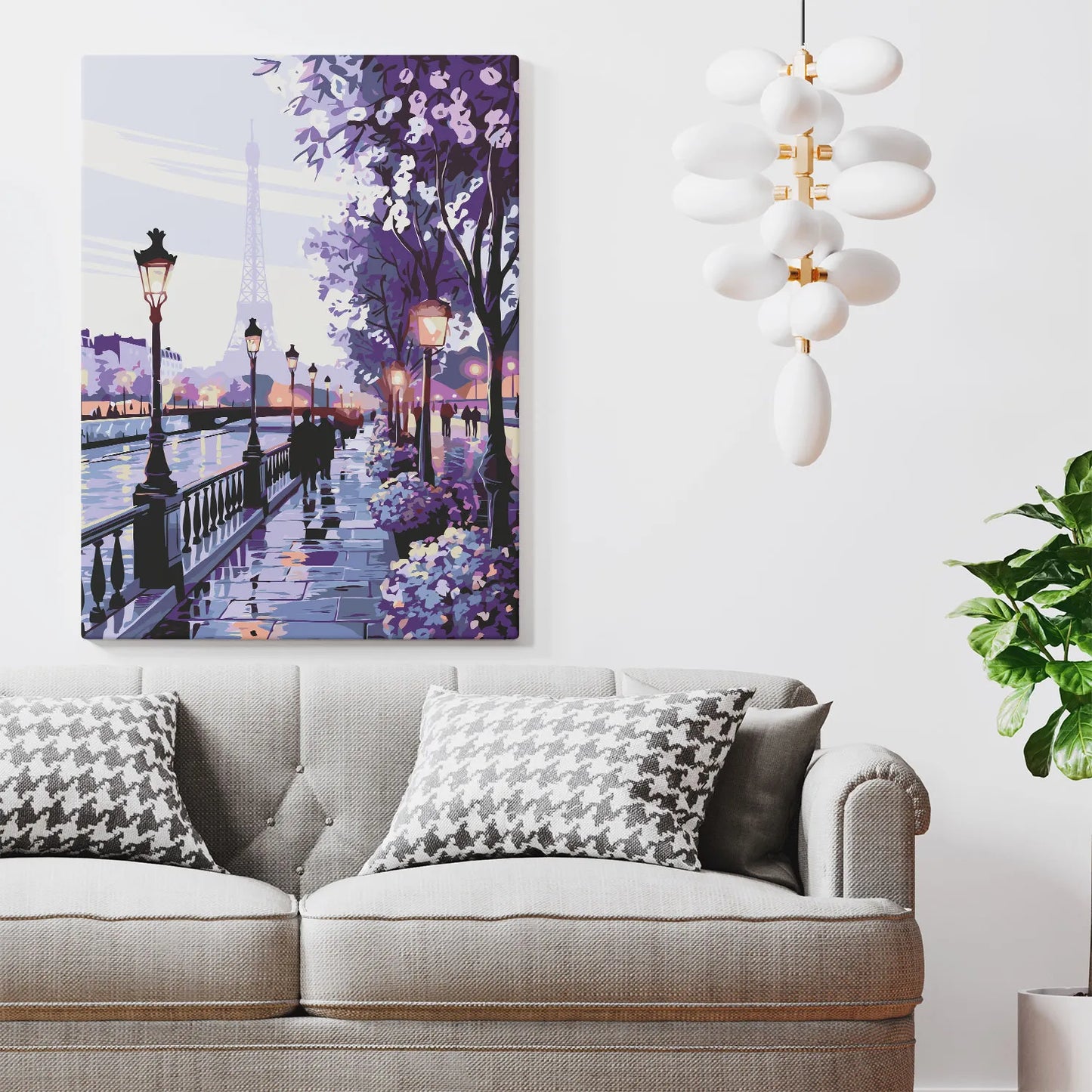 Obraz Po Numerach "Romantyczny Paryż" – Malowanie po Numerach, Miasto Światła i Elegancja