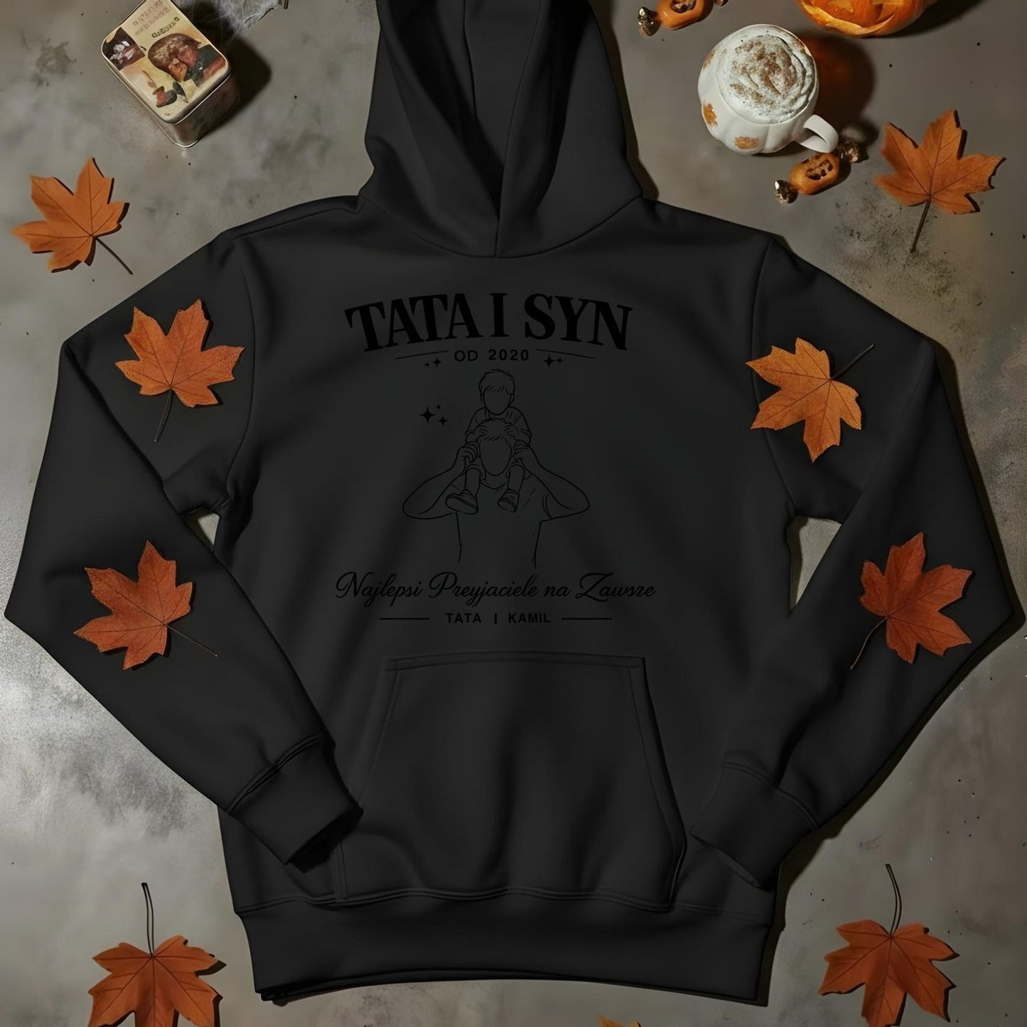 Koszulka Tata i Syn z imieniem – Najlepsi Przyjaciele na Zawsze, prezent na Dzień Ojca