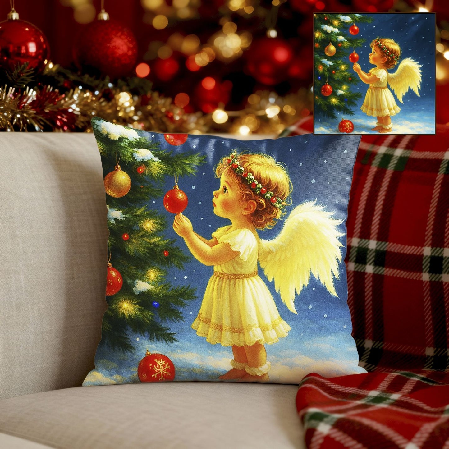 Urocza Poduszka z Aniołkiem – Idealny Prezent na Święta