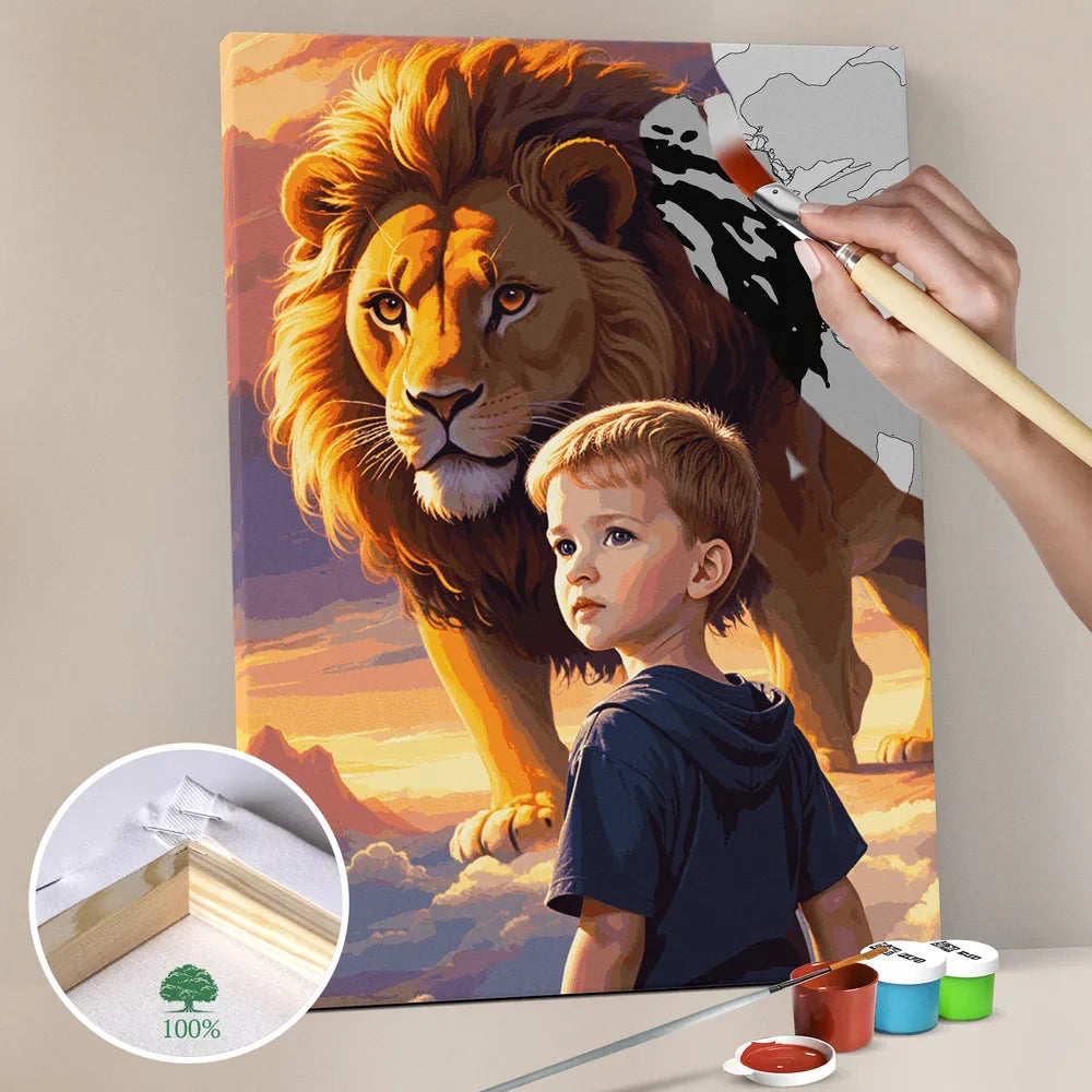 Zestaw do malowania numerycznego „Przywódca Lwie Serce”