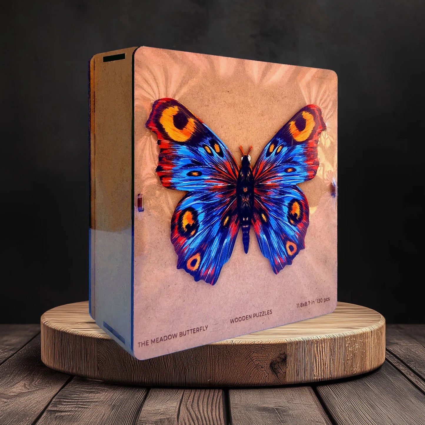Puzzle Drewniane "Wielobarwny Motyl"
