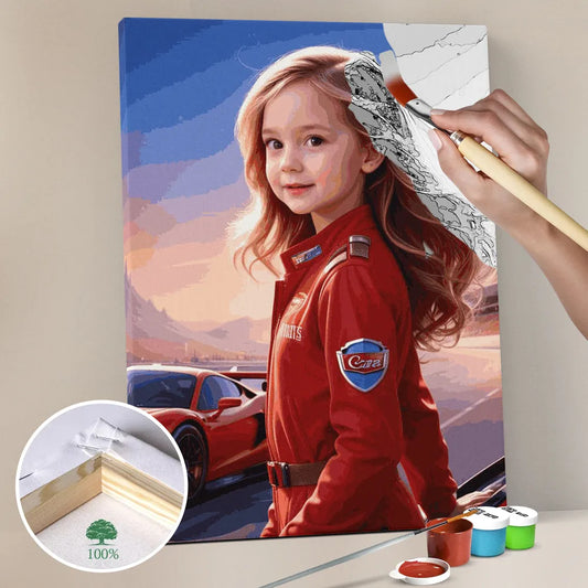 Zestaw do malowania po numerach „Mistrz wyścigów”.