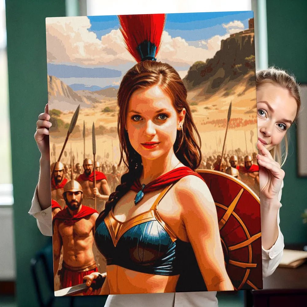 Zestaw do malowania po numerach „Starożytna królowa wojowników”