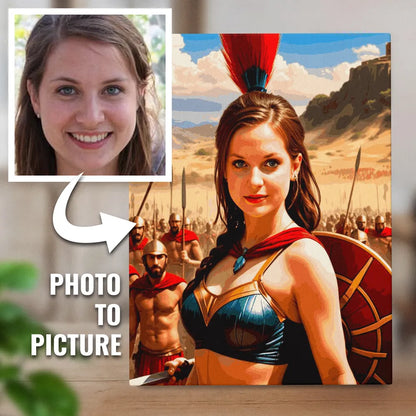 Zestaw do malowania po numerach „Starożytna królowa wojowników”