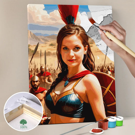 Zestaw do malowania po numerach „Starożytna królowa wojowników”