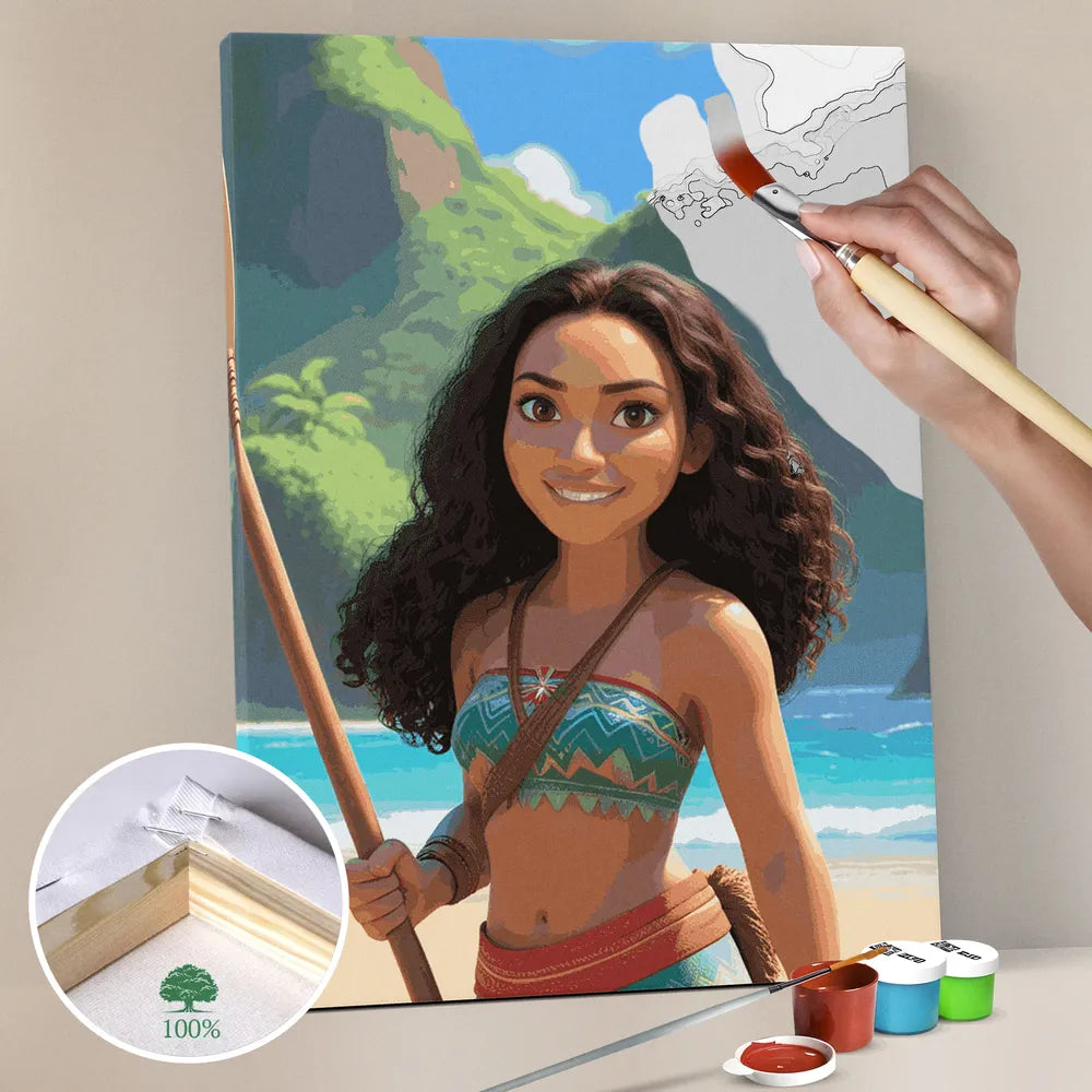 Zestaw Paint by Numbers „Poszukiwacz przygód na wyspie”