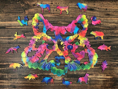 Puzzle Drewniane "Kolorowy Szop"