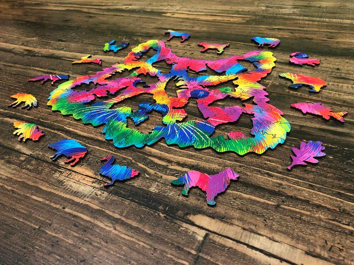 Puzzle Drewniane "Kolorowy Szop"