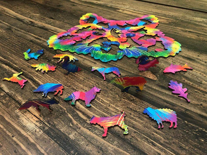 Puzzle Drewniane "Kolorowy Szop"