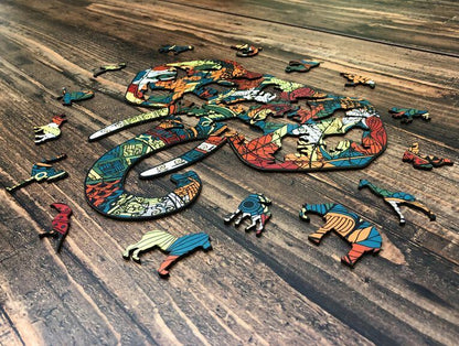 Puzzle Drewniane "Złoty Słoń"