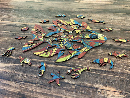 Puzzle Drewniane "Złota Ryba"