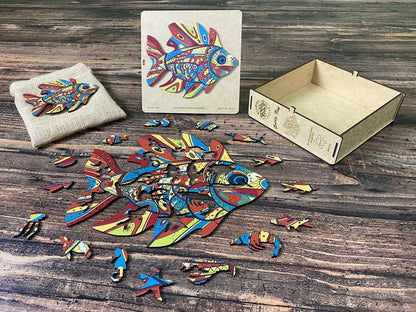 Puzzle Drewniane "Złota Ryba"
