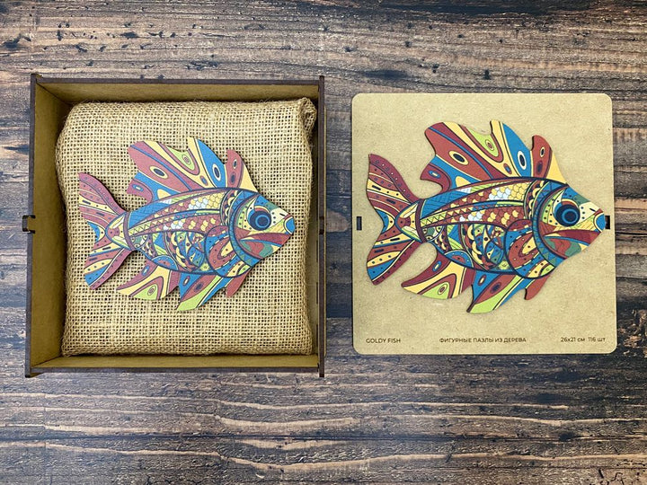 Puzzle Drewniane "Złota Ryba"