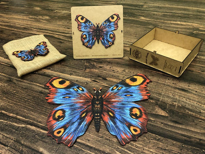 Puzzle Drewniane "Wielobarwny Motyl"