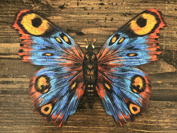 Puzzle Drewniane "Wielobarwny Motyl"