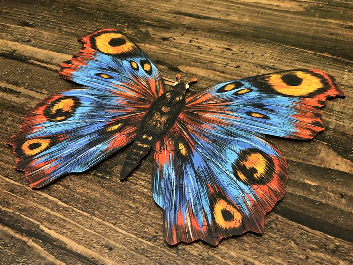 Puzzle Drewniane "Wielobarwny Motyl"