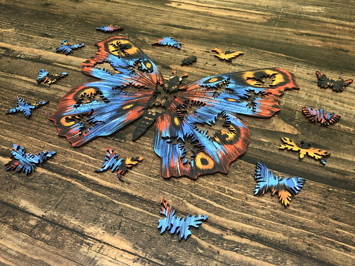 Puzzle Drewniane "Wielobarwny Motyl"