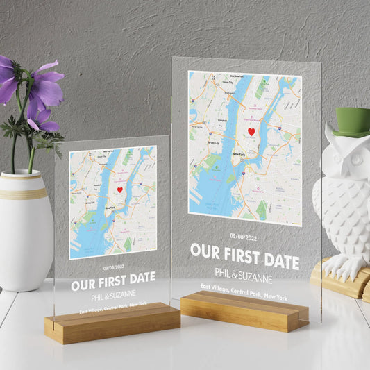Mapa „Gdzie poznaliśmy się po raz pierwszy”, prezent rocznicowy dla niego