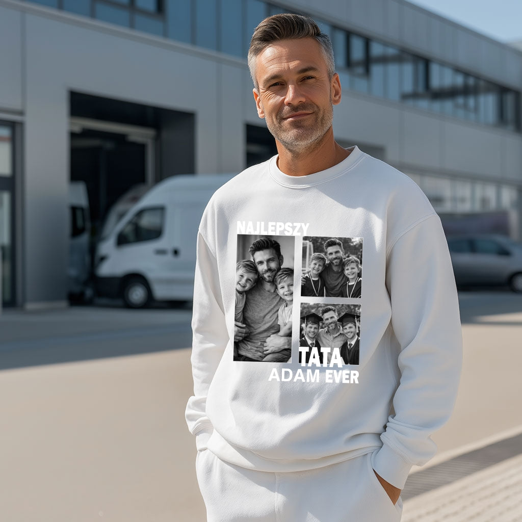 Koszulka Najlepszy Tata Ever ze zdjęciami – prezent dla taty od dzieci