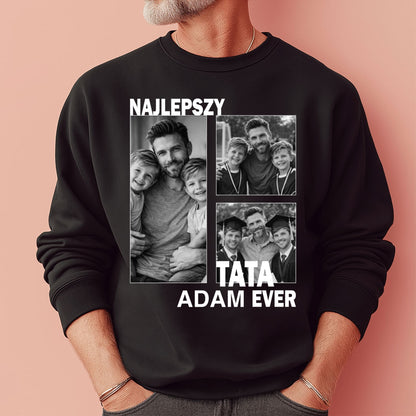 Koszulka Najlepszy Tata Ever ze zdjęciami – prezent dla taty od dzieci