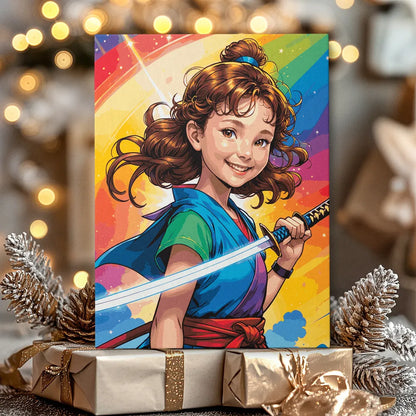 Zestaw Malowanie według liczb „Tęczowa dziewczyna samuraj”