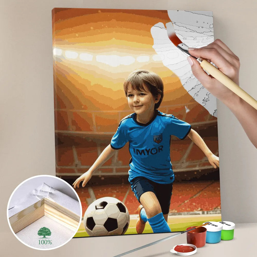 Zestaw malowania po numerach Paint by Numbers „Soccer Star”