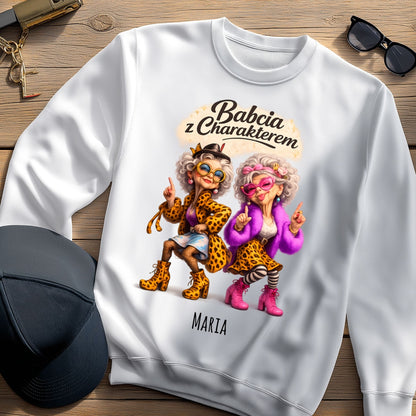 Babcia z Charakterem – Personalizowany Prezent z Imieniem, Stylowa i Wyjątkowa Babcia