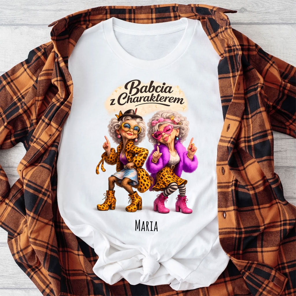 Babcia z Charakterem – Personalizowany Prezent z Imieniem, Stylowa i Wyjątkowa Babcia