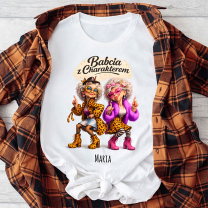 Babcia z Charakterem – Personalizowany Prezent z Imieniem, Stylowa i Wyjątkowa Babcia