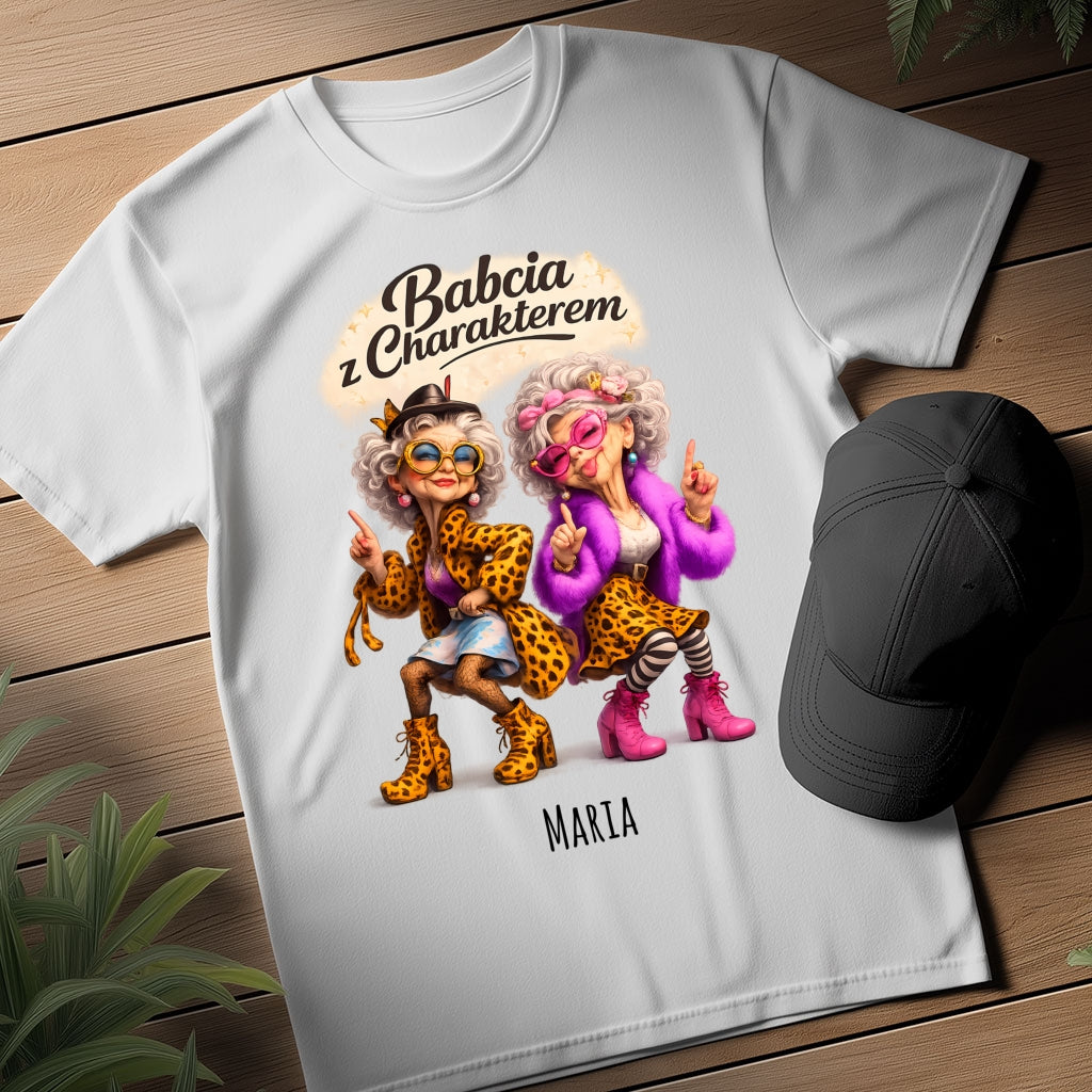 Babcia z Charakterem – Personalizowany Prezent z Imieniem, Stylowa i Wyjątkowa Babcia