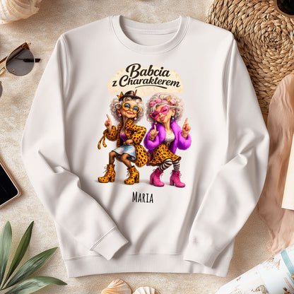 Babcia z Charakterem – Personalizowany Prezent z Imieniem, Stylowa i Wyjątkowa Babcia