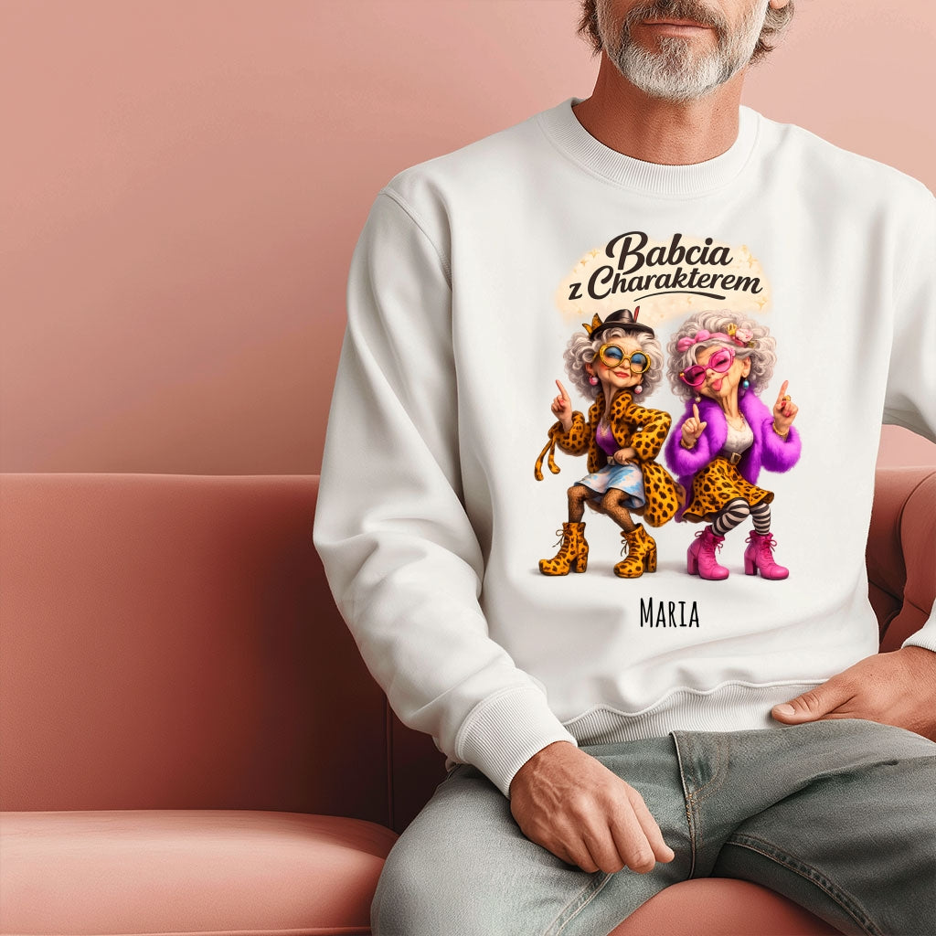 Babcia z Charakterem – Personalizowany Prezent z Imieniem, Stylowa i Wyjątkowa Babcia