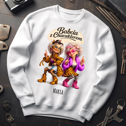 Babcia z Charakterem – Personalizowany Prezent z Imieniem, Stylowa i Wyjątkowa Babcia