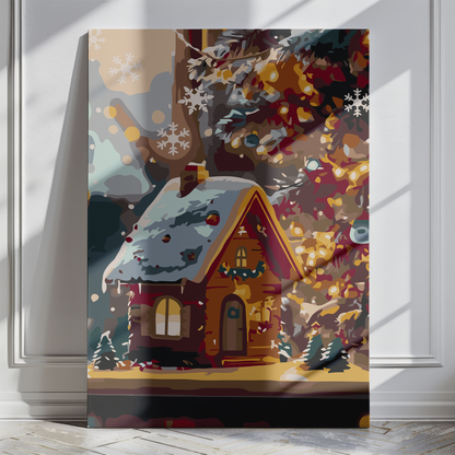 Malowania po Numerach - Świąteczny Domek
