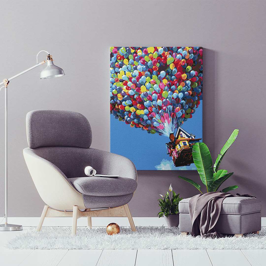 MALOWANIE PO NUMERACH - Dom w Chmurach