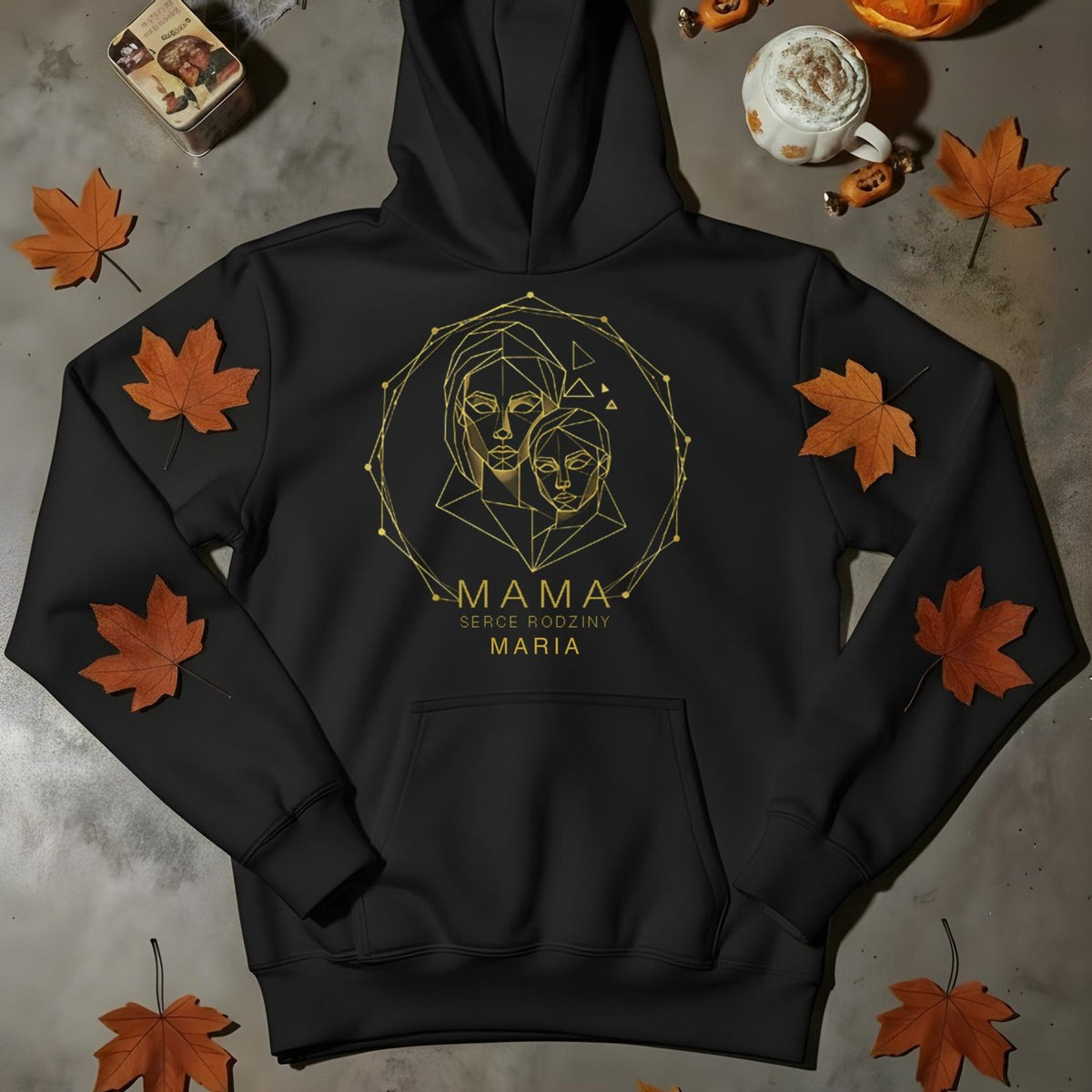 Personalizowana koszulka „Mama – Serce Rodziny” z imieniem – prezent na Dzień Matki – bluza dla mamy