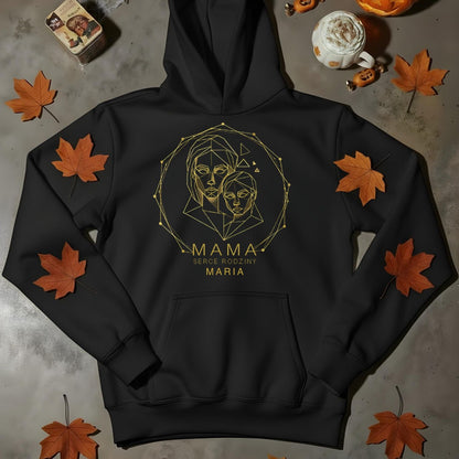 Personalizowana koszulka „Mama – Serce Rodziny” z imieniem – prezent na Dzień Matki – bluza dla mamy