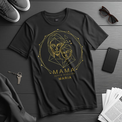 Personalizowana koszulka „Mama – Serce Rodziny” z imieniem – prezent na Dzień Matki – bluza dla mamy