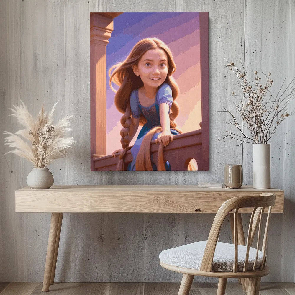 Zestaw do malowania po numerach „Przygoda księżniczki”.