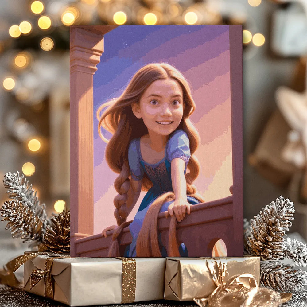 Zestaw do malowania po numerach „Przygoda księżniczki”.