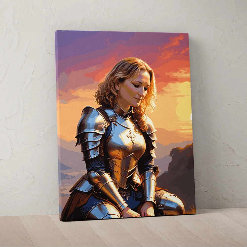 Zestaw do malowania po numerach „Kobieta odważna”.