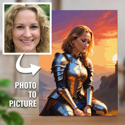 Zestaw do malowania po numerach „Kobieta odważna”.